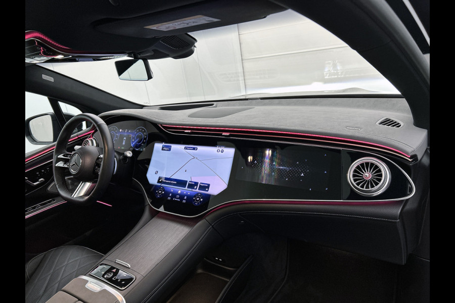 Mercedes-Benz EQS SUV 450 4MATIC AMG Line 118 kWh Mbux hyperscreen klasse 3 en 5 alarm | Panorama Schuif-Kanteldak. Inclusief 24 maanden Mercedes-Benz Certified garantie voor Europa.