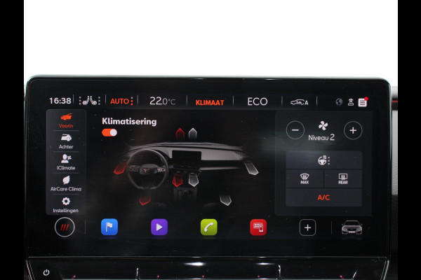 CUPRA Leon Sportstourer 1.4 e-Hybrid VZ 245 pk DSG Wegklapbare trekhaak Navigatie Apple CarPlay Android Auto Camera Parkeerhulp  Adaptive Cruise Control Dodehoekdetectie Stoel- en stuurverwarming Full Led Climate Control Lichtmetalen velgen