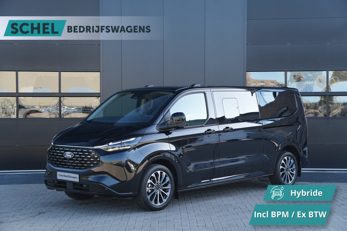 Ford Tourneo Custom 340 2.5 PHEV L2H1 Titanium X 232pk | ACC | Pano | B&O | Elek. schuifdeuren | 360 camera | Elek-Trekhaak | Prijs excl. BTW
