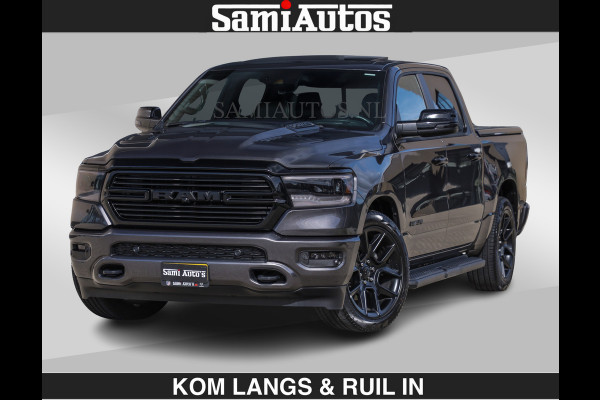 Dodge Ram SPORT | MEEST VOLLE RAM | €69950,- excl | 5.7 V8 HEMI | LUCHTVERING | HUD | MWK | PANO | VOL DIGI SCHERMEN | NIGHT EDITION | DUBBELE CABINE | 5 PERSOONS | DC | CREW CAB | TOP STAAT | KLEUR: GRANITE NIGHT EDITION GEWELDIGE KLEUR |