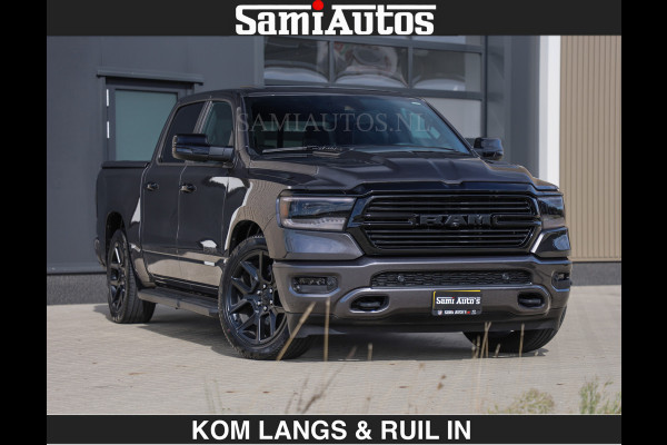 Dodge Ram SPORT | MEEST VOLLE RAM | €69950,- excl | 5.7 V8 HEMI | LUCHTVERING | HUD | MWK | PANO | VOL DIGI SCHERMEN | NIGHT EDITION | DUBBELE CABINE | 5 PERSOONS | DC | CREW CAB | TOP STAAT | KLEUR: GRANITE NIGHT EDITION GEWELDIGE KLEUR |