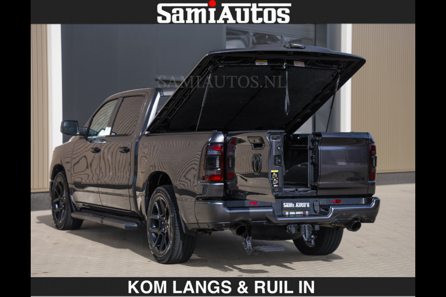 Dodge Ram SPORT | MEEST VOLLE RAM | €69950,- excl | 5.7 V8 HEMI | LUCHTVERING | HUD | MWK | PANO | VOL DIGI SCHERMEN | NIGHT EDITION | DUBBELE CABINE | 5 PERSOONS | DC | CREW CAB | TOP STAAT | KLEUR: GRANITE NIGHT EDITION GEWELDIGE KLEUR |