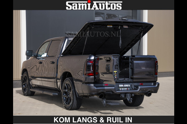 Dodge Ram SPORT | MEEST VOLLE RAM | €69950,- excl | 5.7 V8 HEMI | LUCHTVERING | HUD | MWK | PANO | VOL DIGI SCHERMEN | NIGHT EDITION | DUBBELE CABINE | 5 PERSOONS | DC | CREW CAB | TOP STAAT | KLEUR: GRANITE NIGHT EDITION GEWELDIGE KLEUR |