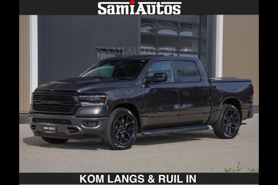 Dodge Ram SPORT | MEEST VOLLE RAM | €69950,- excl | 5.7 V8 HEMI | LUCHTVERING | HUD | MWK | PANO | VOL DIGI SCHERMEN | NIGHT EDITION | DUBBELE CABINE | 5 PERSOONS | DC | CREW CAB | TOP STAAT | KLEUR: GRANITE NIGHT EDITION GEWELDIGE KLEUR |