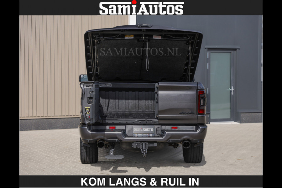 Dodge Ram SPORT | MEEST VOLLE RAM | €69950,- excl | 5.7 V8 HEMI | LUCHTVERING | HUD | MWK | PANO | VOL DIGI SCHERMEN | NIGHT EDITION | DUBBELE CABINE | 5 PERSOONS | DC | CREW CAB | TOP STAAT | KLEUR: GRANITE NIGHT EDITION GEWELDIGE KLEUR |