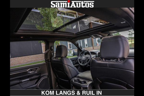 Dodge Ram SPORT | MEEST VOLLE RAM | €69950,- excl | 5.7 V8 HEMI | LUCHTVERING | HUD | MWK | PANO | VOL DIGI SCHERMEN | NIGHT EDITION | DUBBELE CABINE | 5 PERSOONS | DC | CREW CAB | TOP STAAT | KLEUR: GRANITE NIGHT EDITION GEWELDIGE KLEUR |