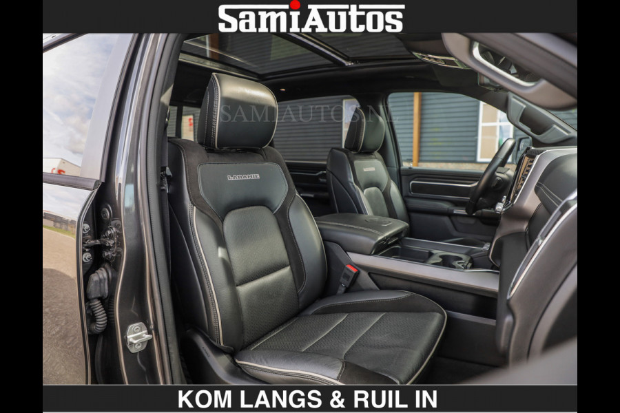Dodge Ram SPORT | MEEST VOLLE RAM | €69950,- excl | 5.7 V8 HEMI | LUCHTVERING | HUD | MWK | PANO | VOL DIGI SCHERMEN | NIGHT EDITION | DUBBELE CABINE | 5 PERSOONS | DC | CREW CAB | TOP STAAT | KLEUR: GRANITE NIGHT EDITION GEWELDIGE KLEUR |