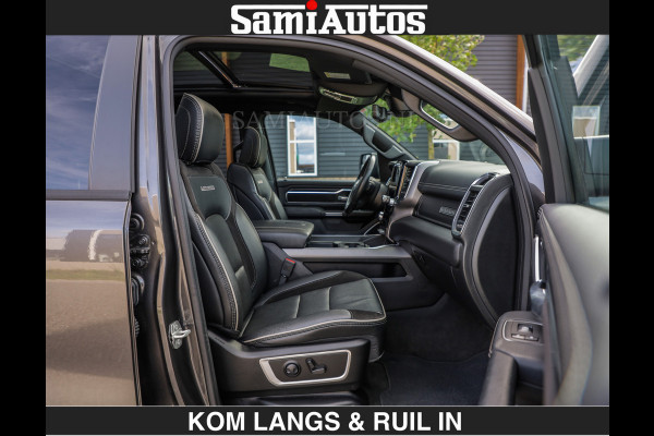 Dodge Ram SPORT | MEEST VOLLE RAM | €69950,- excl | 5.7 V8 HEMI | LUCHTVERING | HUD | MWK | PANO | VOL DIGI SCHERMEN | NIGHT EDITION | DUBBELE CABINE | 5 PERSOONS | DC | CREW CAB | TOP STAAT | KLEUR: GRANITE NIGHT EDITION GEWELDIGE KLEUR |