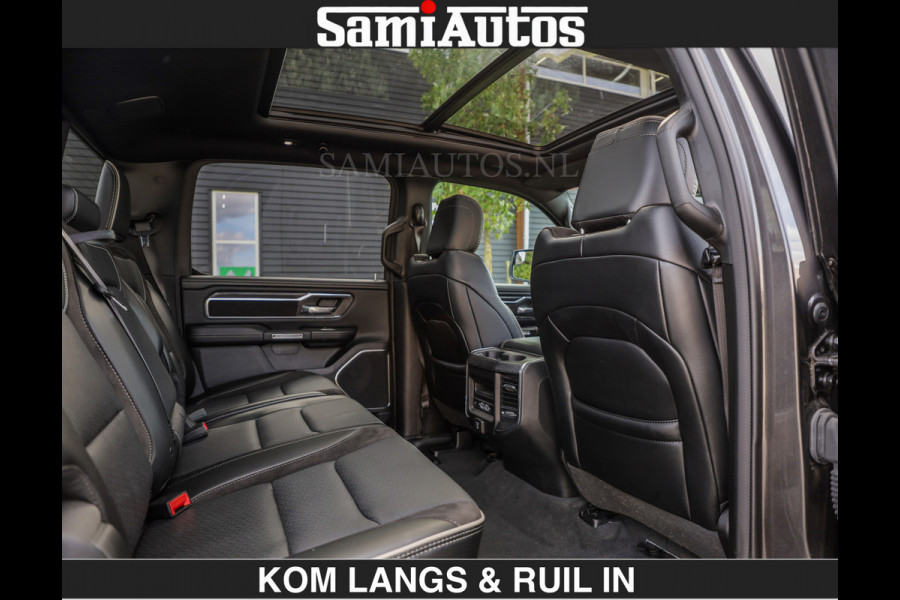 Dodge Ram SPORT | MEEST VOLLE RAM | €69950,- excl | 5.7 V8 HEMI | LUCHTVERING | HUD | MWK | PANO | VOL DIGI SCHERMEN | NIGHT EDITION | DUBBELE CABINE | 5 PERSOONS | DC | CREW CAB | TOP STAAT | KLEUR: GRANITE NIGHT EDITION GEWELDIGE KLEUR |
