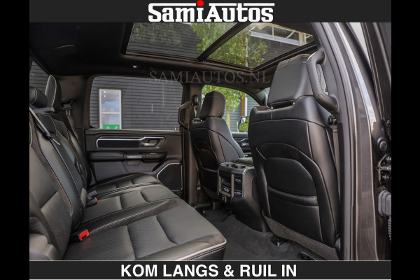Dodge Ram SPORT | MEEST VOLLE RAM | €69950,- excl | 5.7 V8 HEMI | LUCHTVERING | HUD | MWK | PANO | VOL DIGI SCHERMEN | NIGHT EDITION | DUBBELE CABINE | 5 PERSOONS | DC | CREW CAB | TOP STAAT | KLEUR: GRANITE NIGHT EDITION GEWELDIGE KLEUR |