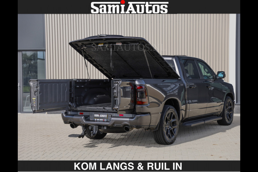 Dodge Ram SPORT | MEEST VOLLE RAM | €69950,- excl | 5.7 V8 HEMI | LUCHTVERING | HUD | MWK | PANO | VOL DIGI SCHERMEN | NIGHT EDITION | DUBBELE CABINE | 5 PERSOONS | DC | CREW CAB | TOP STAAT | KLEUR: GRANITE NIGHT EDITION GEWELDIGE KLEUR |