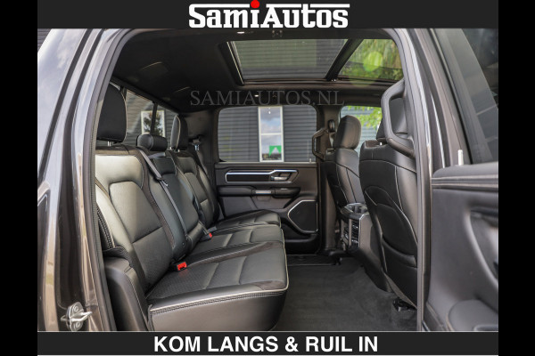 Dodge Ram SPORT | MEEST VOLLE RAM | €69950,- excl | 5.7 V8 HEMI | LUCHTVERING | HUD | MWK | PANO | VOL DIGI SCHERMEN | NIGHT EDITION | DUBBELE CABINE | 5 PERSOONS | DC | CREW CAB | TOP STAAT | KLEUR: GRANITE NIGHT EDITION GEWELDIGE KLEUR |