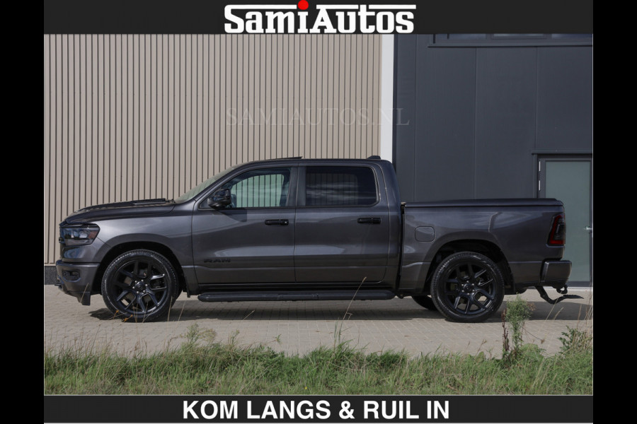 Dodge Ram SPORT | MEEST VOLLE RAM | €69950,- excl | 5.7 V8 HEMI | LUCHTVERING | HUD | MWK | PANO | VOL DIGI SCHERMEN | NIGHT EDITION | DUBBELE CABINE | 5 PERSOONS | DC | CREW CAB | TOP STAAT | KLEUR: GRANITE NIGHT EDITION GEWELDIGE KLEUR |