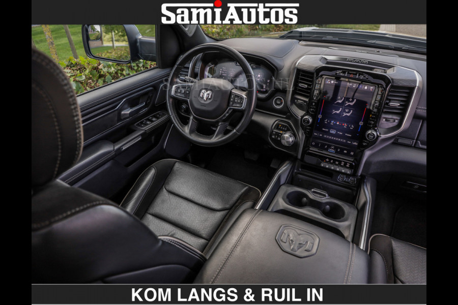 Dodge Ram SPORT | MEEST VOLLE RAM | €69950,- excl | 5.7 V8 HEMI | LUCHTVERING | HUD | MWK | PANO | VOL DIGI SCHERMEN | NIGHT EDITION | DUBBELE CABINE | 5 PERSOONS | DC | CREW CAB | TOP STAAT | KLEUR: GRANITE NIGHT EDITION GEWELDIGE KLEUR |