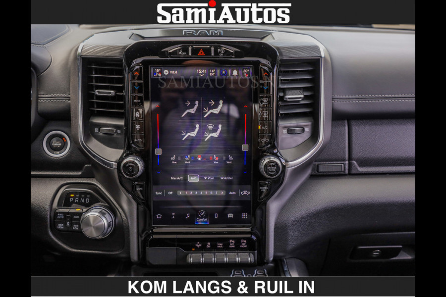 Dodge Ram SPORT | MEEST VOLLE RAM | €69950,- excl | 5.7 V8 HEMI | LUCHTVERING | HUD | MWK | PANO | VOL DIGI SCHERMEN | NIGHT EDITION | DUBBELE CABINE | 5 PERSOONS | DC | CREW CAB | TOP STAAT | KLEUR: GRANITE NIGHT EDITION GEWELDIGE KLEUR |