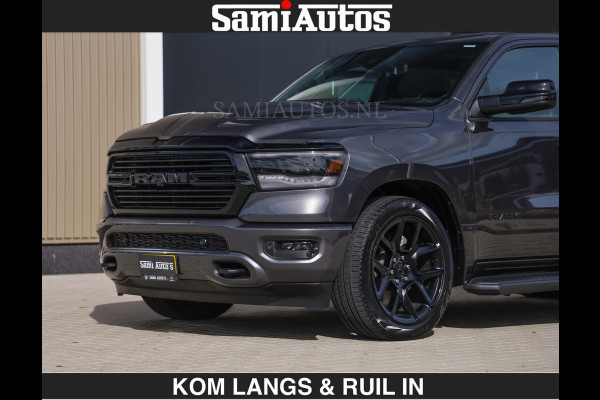 Dodge Ram SPORT | MEEST VOLLE RAM | €69950,- excl | 5.7 V8 HEMI | LUCHTVERING | HUD | MWK | PANO | VOL DIGI SCHERMEN | NIGHT EDITION | DUBBELE CABINE | 5 PERSOONS | DC | CREW CAB | TOP STAAT | KLEUR: GRANITE NIGHT EDITION GEWELDIGE KLEUR |