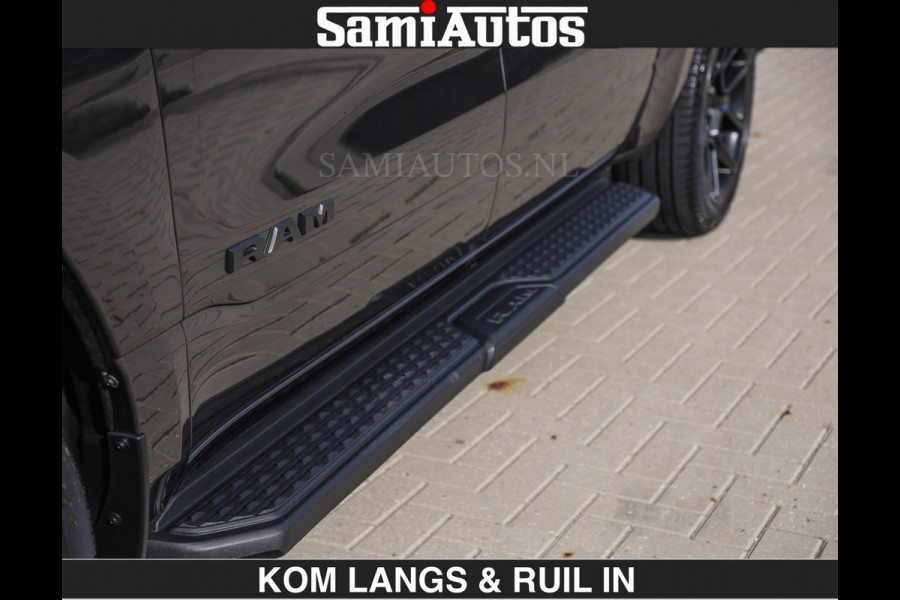 Dodge Ram SPORT | MEEST VOLLE RAM | €69950,- excl | 5.7 V8 HEMI | LUCHTVERING | HUD | MWK | PANO | VOL DIGI SCHERMEN | NIGHT EDITION | DUBBELE CABINE | 5 PERSOONS | DC | CREW CAB | TOP STAAT | KLEUR: GRANITE NIGHT EDITION GEWELDIGE KLEUR |