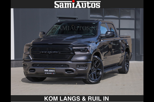 Dodge Ram SPORT | MEEST VOLLE RAM | €69950,- excl | 5.7 V8 HEMI | LUCHTVERING | HUD | MWK | PANO | VOL DIGI SCHERMEN | NIGHT EDITION | DUBBELE CABINE | 5 PERSOONS | DC | CREW CAB | TOP STAAT | KLEUR: GRANITE NIGHT EDITION GEWELDIGE KLEUR |