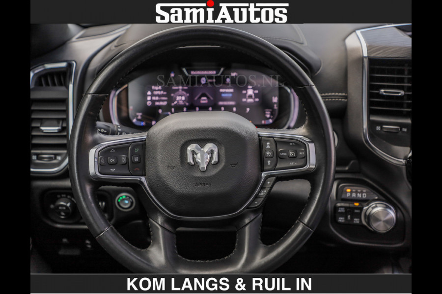 Dodge Ram SPORT | MEEST VOLLE RAM | €69950,- excl | 5.7 V8 HEMI | LUCHTVERING | HUD | MWK | PANO | VOL DIGI SCHERMEN | NIGHT EDITION | DUBBELE CABINE | 5 PERSOONS | DC | CREW CAB | TOP STAAT | KLEUR: GRANITE NIGHT EDITION GEWELDIGE KLEUR |