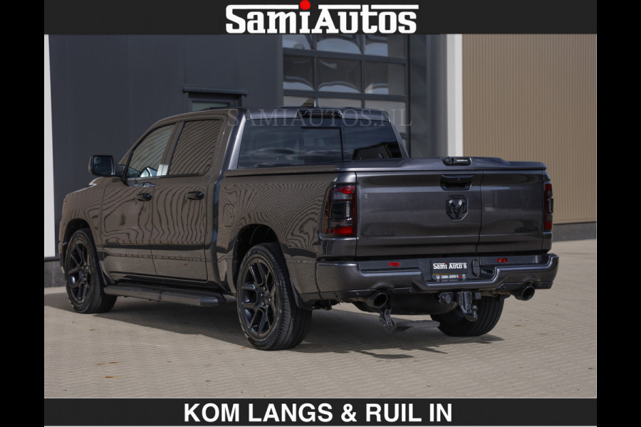 Dodge Ram SPORT | MEEST VOLLE RAM | €69950,- excl | 5.7 V8 HEMI | LUCHTVERING | HUD | MWK | PANO | VOL DIGI SCHERMEN | NIGHT EDITION | DUBBELE CABINE | 5 PERSOONS | DC | CREW CAB | TOP STAAT | KLEUR: GRANITE NIGHT EDITION GEWELDIGE KLEUR |
