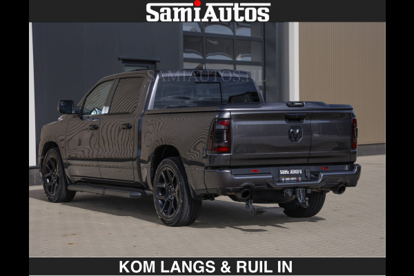 Dodge Ram SPORT | MEEST VOLLE RAM | €69950,- excl | 5.7 V8 HEMI | LUCHTVERING | HUD | MWK | PANO | VOL DIGI SCHERMEN | NIGHT EDITION | DUBBELE CABINE | 5 PERSOONS | DC | CREW CAB | TOP STAAT | KLEUR: GRANITE NIGHT EDITION GEWELDIGE KLEUR |