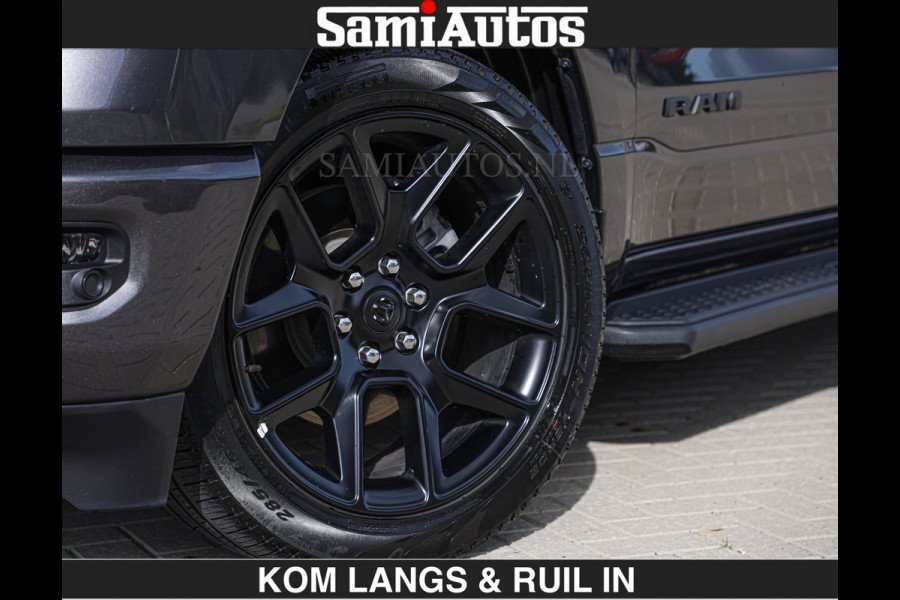 Dodge Ram SPORT | MEEST VOLLE RAM | €69950,- excl | 5.7 V8 HEMI | LUCHTVERING | HUD | MWK | PANO | VOL DIGI SCHERMEN | NIGHT EDITION | DUBBELE CABINE | 5 PERSOONS | DC | CREW CAB | TOP STAAT | KLEUR: GRANITE NIGHT EDITION GEWELDIGE KLEUR |
