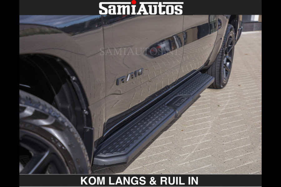 Dodge Ram SPORT | MEEST VOLLE RAM | €69950,- excl | 5.7 V8 HEMI | LUCHTVERING | HUD | MWK | PANO | VOL DIGI SCHERMEN | NIGHT EDITION | DUBBELE CABINE | 5 PERSOONS | DC | CREW CAB | TOP STAAT | KLEUR: GRANITE NIGHT EDITION GEWELDIGE KLEUR |