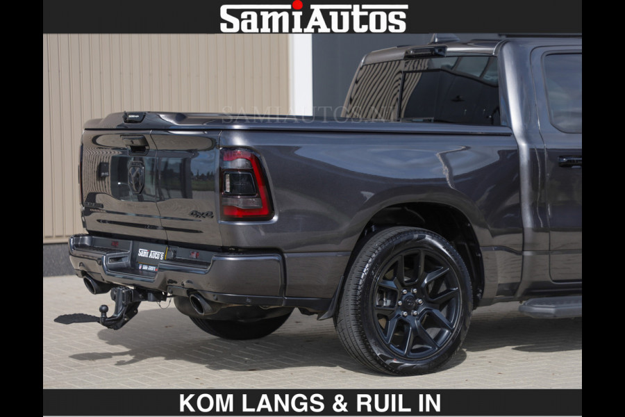 Dodge Ram SPORT | MEEST VOLLE RAM | €69950,- excl | 5.7 V8 HEMI | LUCHTVERING | HUD | MWK | PANO | VOL DIGI SCHERMEN | NIGHT EDITION | DUBBELE CABINE | 5 PERSOONS | DC | CREW CAB | TOP STAAT | KLEUR: GRANITE NIGHT EDITION GEWELDIGE KLEUR |