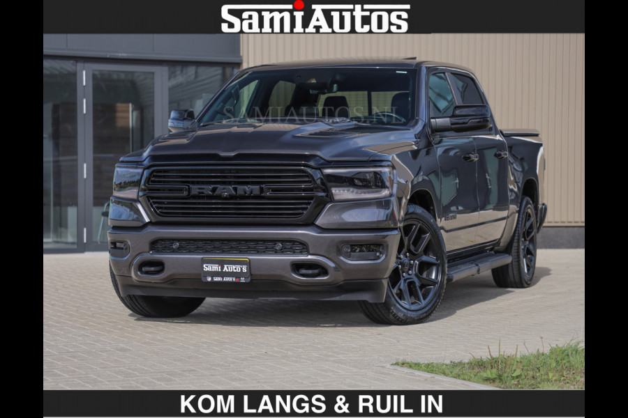 Dodge Ram SPORT | MEEST VOLLE RAM | €69950,- excl | 5.7 V8 HEMI | LUCHTVERING | HUD | MWK | PANO | VOL DIGI SCHERMEN | NIGHT EDITION | DUBBELE CABINE | 5 PERSOONS | DC | CREW CAB | TOP STAAT | KLEUR: GRANITE NIGHT EDITION GEWELDIGE KLEUR |