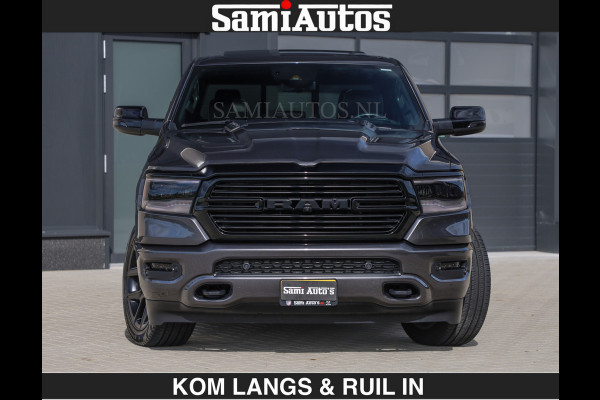 Dodge Ram SPORT | MEEST VOLLE RAM | €69950,- excl | 5.7 V8 HEMI | LUCHTVERING | HUD | MWK | PANO | VOL DIGI SCHERMEN | NIGHT EDITION | DUBBELE CABINE | 5 PERSOONS | DC | CREW CAB | TOP STAAT | KLEUR: GRANITE NIGHT EDITION GEWELDIGE KLEUR |