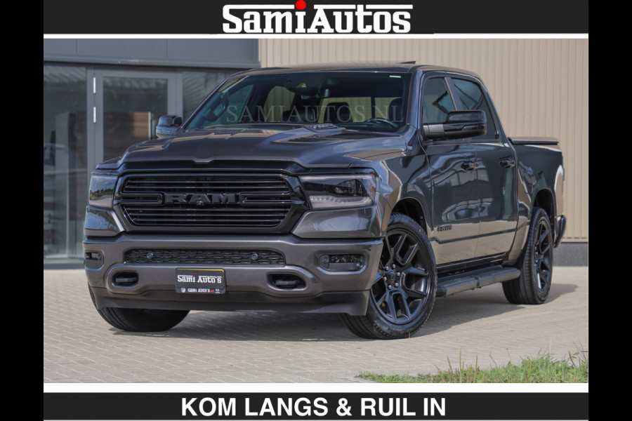 Dodge Ram SPORT | MEEST VOLLE RAM | €69950,- excl | 5.7 V8 HEMI | LUCHTVERING | HUD | MWK | PANO | VOL DIGI SCHERMEN | NIGHT EDITION | DUBBELE CABINE | 5 PERSOONS | DC | CREW CAB | TOP STAAT | KLEUR: GRANITE NIGHT EDITION GEWELDIGE KLEUR |