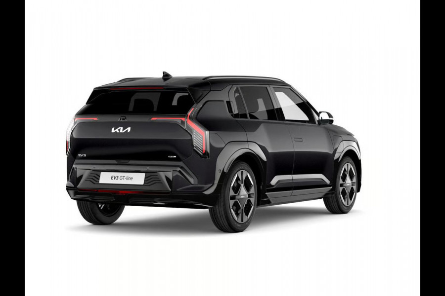 Kia EV3 GT-PlusLine 81.4 kWh | Actieprijs* | Navi. | Clima. | Adapt. Cruise. | Stoel&Stuur Verwarming | Glazen Kanteldak | Harman Kardon | Vegan Lederen Stoelbekleding 'GT-Line | Slimme Parkeerassistentie | Dodehoekcamera