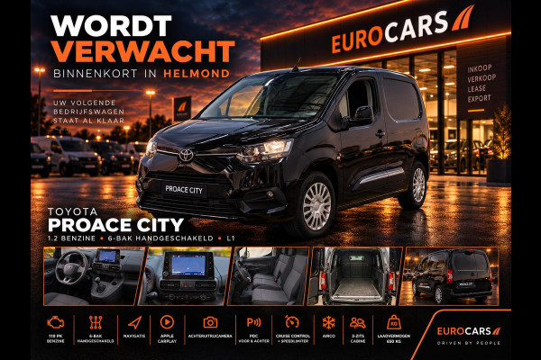 Toyota PROACE CITY 1.2 Turbo Live Navi Carplay Camera PDC V+A Cruise Control Airco 3-Zits Keyless