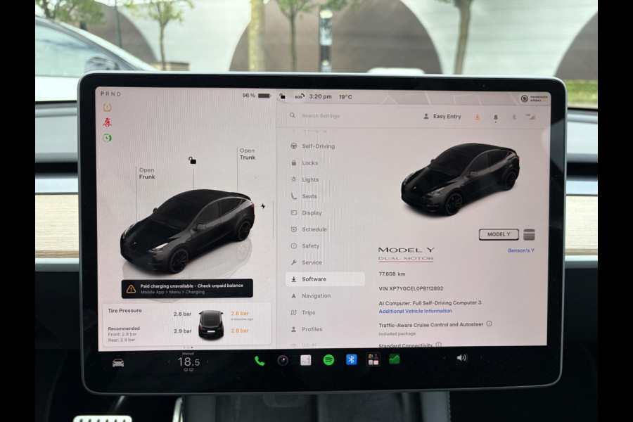 Tesla Model Y Performance AWD 75 kWh VAN 41.900:,- VOOR:39.877,- UW HERFSTVOORDEEL: 2.023,- | SOH 92% RIJKLAAR GELEVERD | TESLA FABRIEKSGARANTIE TOT 5-2027 OF 80.000 | TESLA GARANTIE ACCU + AANDRIJFLIJN T/M 05-2031/ 192.000KM|