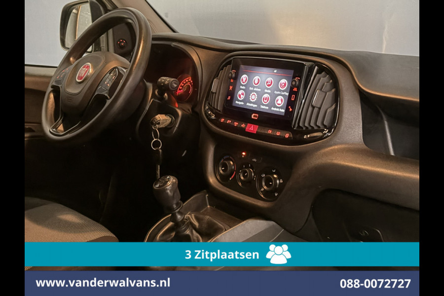 Fiat Doblò Cargo 1.6 MJ 90pk L1H1 Euro6 Airco | 3-Zits | Navigatie | Apple Carplay | Android Auto Zijdeur, Parkeersensoren, Bijrijdersbank