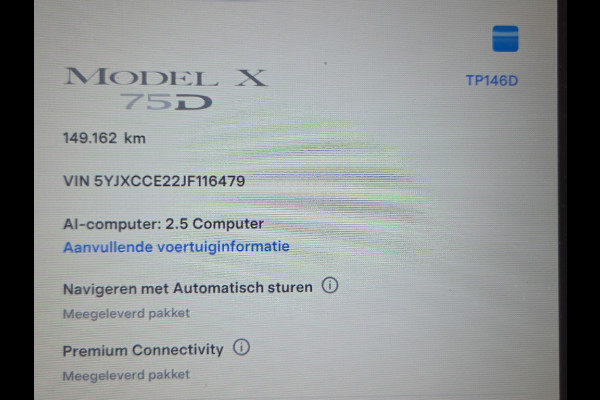 Tesla Model X 75D Base 7p.