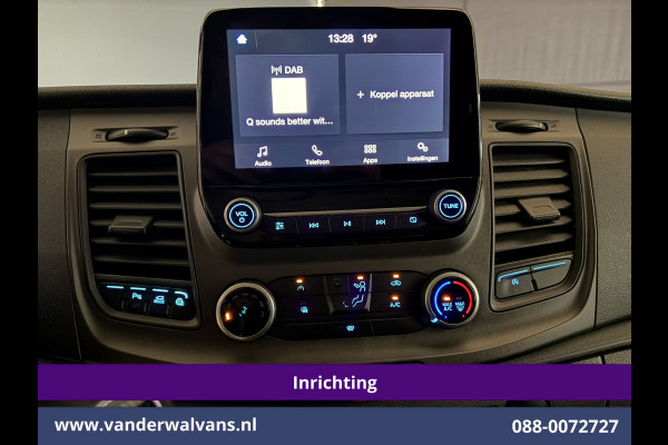 Ford Transit Custom 2.0 TDCI 130pk L2H1 inrichting Euro6 Airco | Camera | LED | 2800kg Trekhaak | Omvormer | Apple Carplay Cruisecontrol, Android Auto, Verwarmde Voorruit, Parkeersensoren, Bijrijdersbank