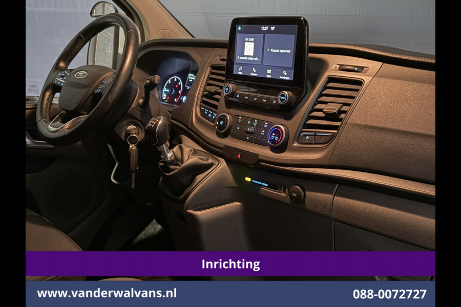 Ford Transit Custom 2.0 TDCI 130pk L2H1 inrichting Euro6 Airco | Camera | LED | 2800kg Trekhaak | Omvormer | Apple Carplay Cruisecontrol, Android Auto, Verwarmde Voorruit, Parkeersensoren, Bijrijdersbank