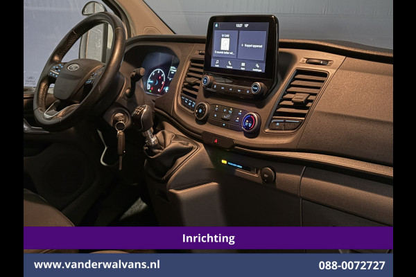 Ford Transit Custom 2.0 TDCI 130pk L2H1 inrichting Euro6 Airco | Camera | LED | 2800kg Trekhaak | Omvormer | Apple Carplay Cruisecontrol, Android Auto, Verwarmde Voorruit, Parkeersensoren, Bijrijdersbank