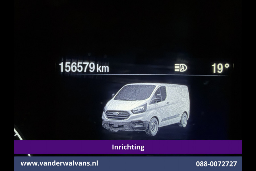 Ford Transit Custom 2.0 TDCI 130pk L2H1 inrichting Euro6 Airco | Camera | LED | 2800kg Trekhaak | Omvormer | Apple Carplay Cruisecontrol, Android Auto, Verwarmde Voorruit, Parkeersensoren, Bijrijdersbank