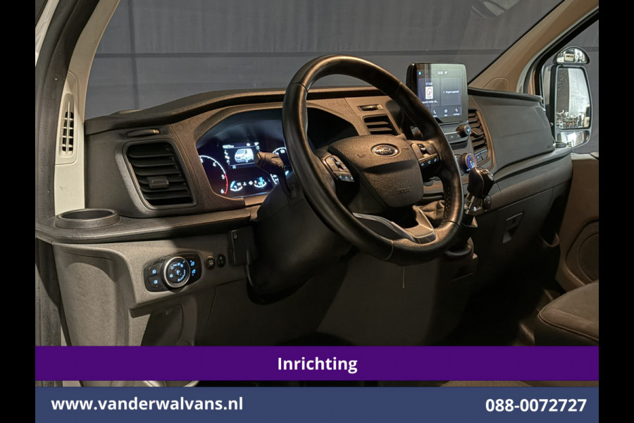 Ford Transit Custom 2.0 TDCI 130pk L2H1 inrichting Euro6 Airco | Camera | LED | 2800kg Trekhaak | Omvormer | Apple Carplay Cruisecontrol, Android Auto, Verwarmde Voorruit, Parkeersensoren, Bijrijdersbank