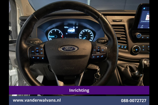 Ford Transit Custom 2.0 TDCI 130pk L2H1 inrichting Euro6 Airco | Camera | LED | 2800kg Trekhaak | Omvormer | Apple Carplay Cruisecontrol, Android Auto, Verwarmde Voorruit, Parkeersensoren, Bijrijdersbank