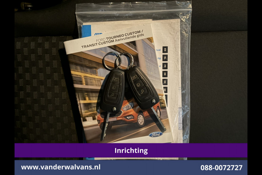 Ford Transit Custom 2.0 TDCI 130pk L2H1 inrichting Euro6 Airco | Camera | LED | 2800kg Trekhaak | Omvormer | Apple Carplay Cruisecontrol, Android Auto, Verwarmde Voorruit, Parkeersensoren, Bijrijdersbank