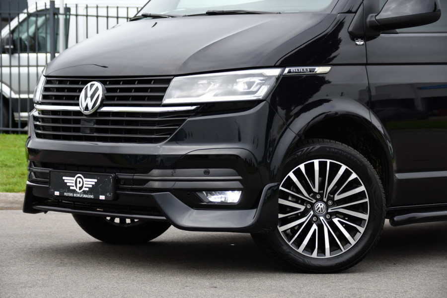 Volkswagen Transporter 2.0 TDI L2H1 28 Bulli Black Edition Virtual, Adaptieve Cruise, Camera, Carlay, LED, Stoelverwarming, Leder, 150pk, Automaat, Uniek!