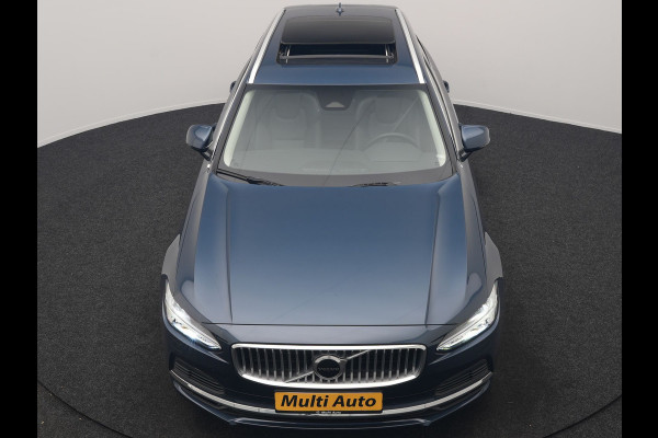 Volvo V90 T6 AWD Plus Bright LONG RANGE PHEV 350pk Dealer O.H. | Trekhaak Af Fabriek | Panodak | Adaptive Cruise | Camera | Harman / Kardon | Lederen Sportstoelen Memory & Verwarmd | Keyless | Blis | Stuur Verwarmd | Apple Carplay | Google Assistent | Plug In Hybrid |