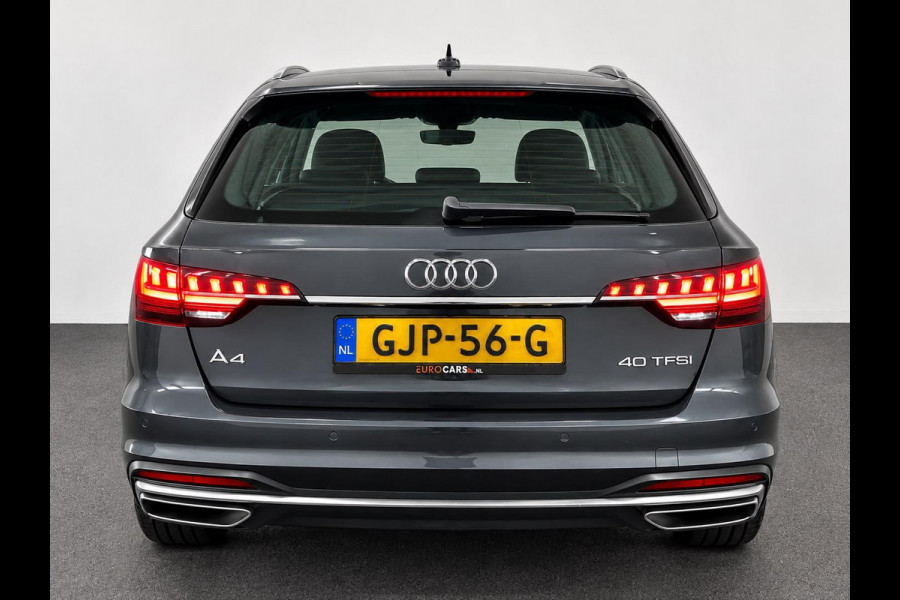 Audi A4 Avant 40 TFSI 204pk Pro Line Navigatie Apple CarPlay Android Auto Parkeerhulp  Adaptive Cruise Control Stoelverwamring Full led Leder Elektrisch bedienbare achterklep Climate Control Lichtmetalen velgen