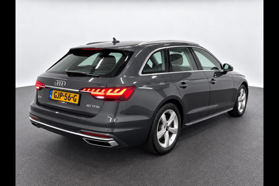 Audi A4 Avant 40 TFSI 204pk Pro Line Navigatie Apple CarPlay Android Auto Parkeerhulp  Adaptive Cruise Control Stoelverwamring Full led Leder Elektrisch bedienbare achterklep Climate Control Lichtmetalen velgen