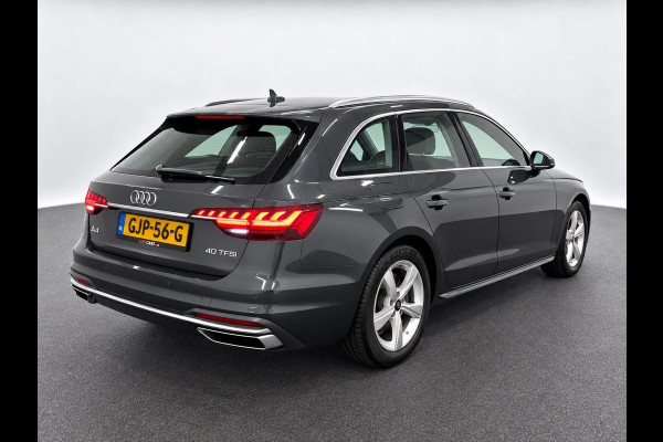 Audi A4 Avant 40 TFSI 204pk Pro Line Navigatie Apple CarPlay Android Auto Parkeerhulp  Adaptive Cruise Control Stoelverwamring Full led Leder Elektrisch bedienbare achterklep Climate Control Lichtmetalen velgen
