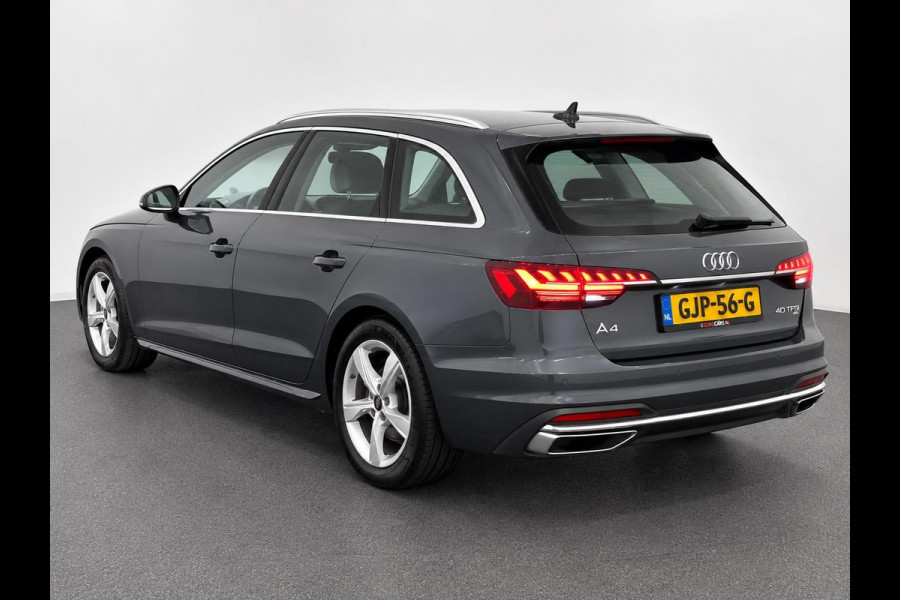 Audi A4 Avant 40 TFSI 204pk Pro Line Navigatie Apple CarPlay Android Auto Parkeerhulp  Adaptive Cruise Control Stoelverwamring Full led Leder Elektrisch bedienbare achterklep Climate Control Lichtmetalen velgen