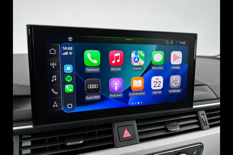 Audi A4 Avant 40 TFSI 204pk Pro Line Navigatie Apple CarPlay Android Auto Parkeerhulp  Adaptive Cruise Control Stoelverwamring Full led Leder Elektrisch bedienbare achterklep Climate Control Lichtmetalen velgen